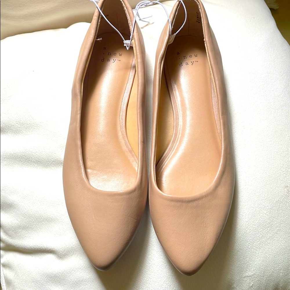 A New Day Tan Flats Sleek Design Comfortable